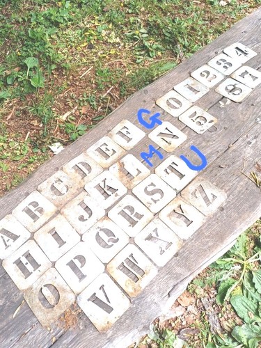 Vintage galvinized letter - vintage,