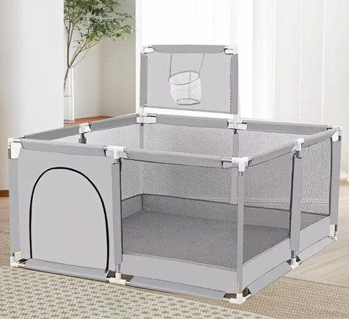 Grey fabric mesh indoor dog - fabric,