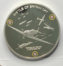 2010 Silver Proof Plated Battle Britain Coin. Anniversary Battle Britain F 107 