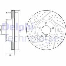 2x Brake disc Vented BG9235C