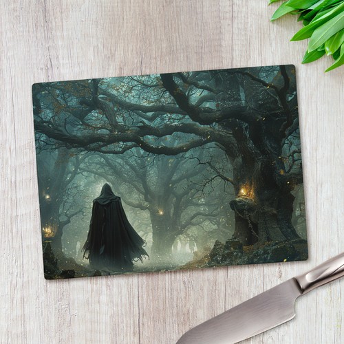 Black cloak forest - black, glass