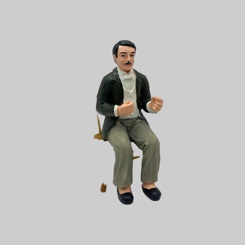 Dolls house seated - seated, resin