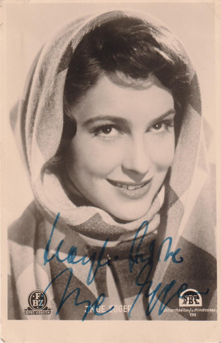 Inge egger original autograph - inge,