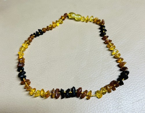 Baltic amber stone necklace - stone,