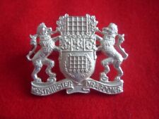 WESTMINSTER DRAGOONS CAP BADGE -   BRITISH ARMY UK  