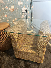Wicker side table