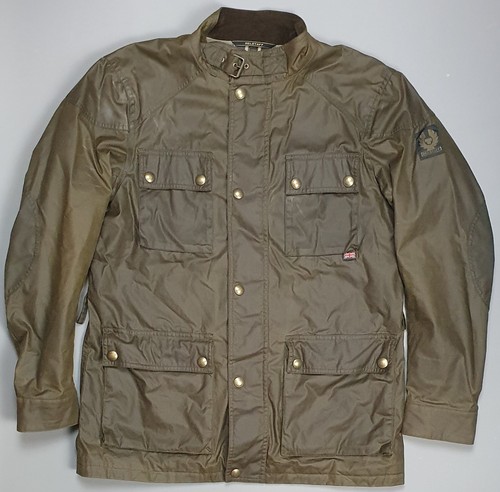 Mens belstaff green wax - belstaff,