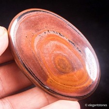 54g57mm Brown Tiger Iron Palm Stone Worry Pocket Natural Crystal Quartz Healing