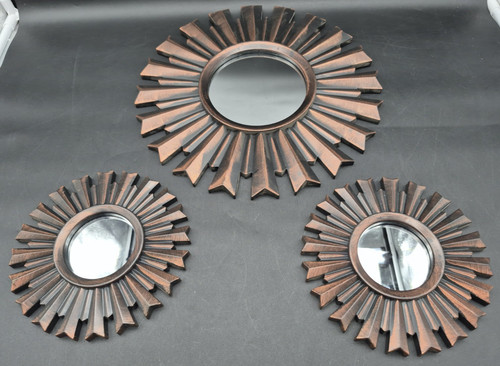 Set sunburst wall mirrors - set, 3