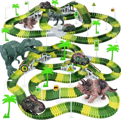 252pcs dinosaur race track car - race,