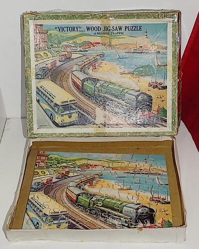 Vintage small wooden railway - small,