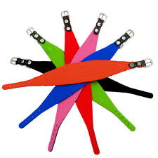 DOG COLLAR GREYHOUND SALUKI LURCHER WHIPPET BLACK Real Leather with FELT Lining