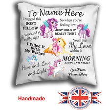 Personalised Unicorn Cushion Cuddle Unicorn Pillow Cushion 