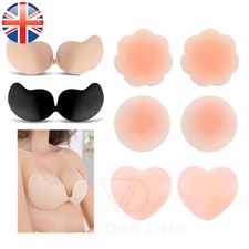 VDL Silicone Strapless Push Up Bra Nipple Cover Reusable Self Adhesive Lot