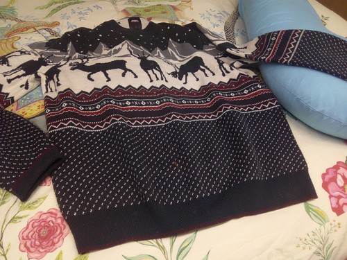 Mens woolen xmas jumper - mens,
