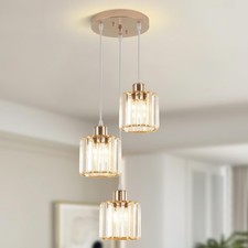 Gold Modern Crystal 3-Light