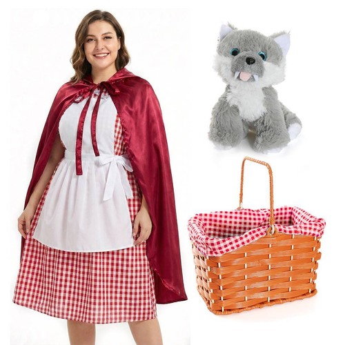 Ladies red riding hood - red, costume