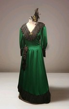 Ladies green black evening - green,