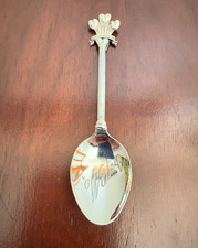 Vintage Souvenir Spoon – Prince of Wales Feathers Silver-Plated 10cm Boxed Welsh