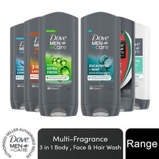 Dove Men+Care Body & Face Wash, Micro Moisture Shower Gel 1x, 3x or 6x 400ml