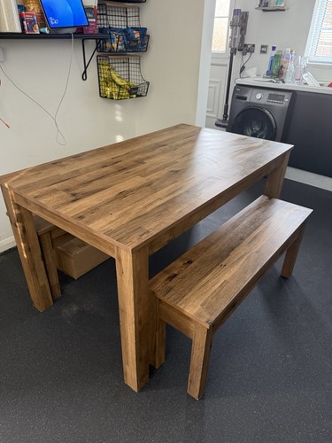 Solid oak dining - table, and