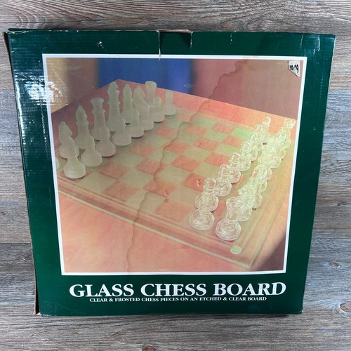 Glass chess set clear - clear, &