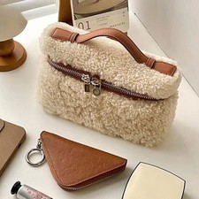 Retro Women's Handbag Lamb Fur