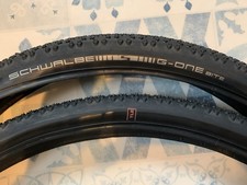 Pair of Schwalbe G One Bite 700x45mm TLE Tubeless Ready Gravel Tyres. 