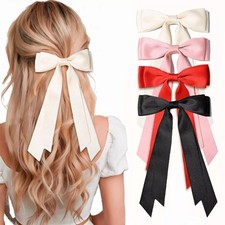 Set of 4 Hair Clip Satin
