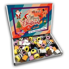 Liquorice Allsorts Merry Christmas Gift Box Sweets Personalised Hamper Present