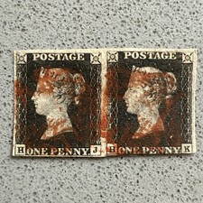 Penny Black Pair HJ HK 1840