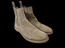 ORO 13 Alicante Crepe Chelsea Boots Tan Suede Leather Calf Ankle Pull On Shoes