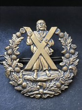 Cameron Highlanders 1916 Economy War Issue British Army Cap Badge