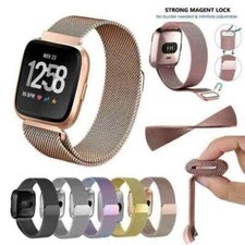 Replacement Strap For Fitbit Versa 4/3/Sense Metal Stainless Milanese Band