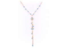 Blue Crystal Cascade NECKLACE