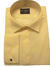 FREE POST X/Long Sleeve Ivory Wing Victorian Collar Dress Shirt 14.5 -19.5 NWT