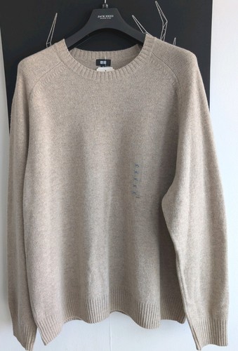 Uniqlo beige premium lambswool - beige,