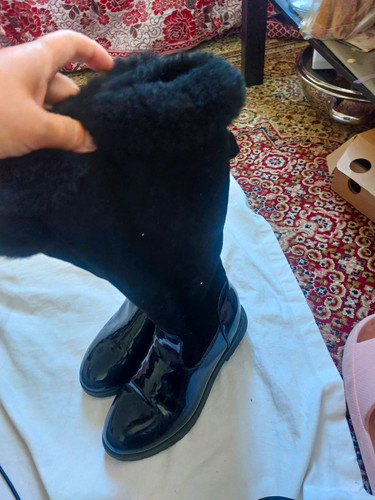 Womens black faux - womens,