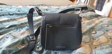 Juicy Couture Black Pebbled Saddle Bag Shoulder Messenger