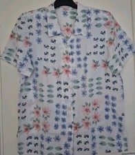 Slimma Floral Patterned Shirt Blouse Womens Size 16 NWOT