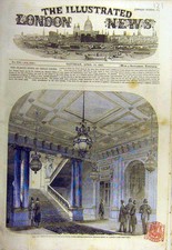 Original Old Antique Print