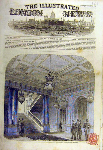 Original old antique print - antique,