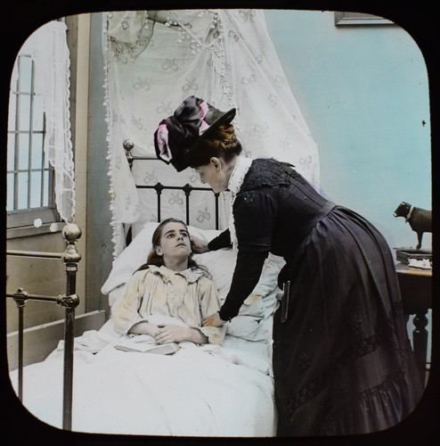 Antique magic lantern slide - antique,
