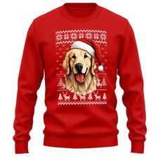 Christmas Golden Retriever Sweater Sweatshirt Dog Owner Men and Women Jumper ...