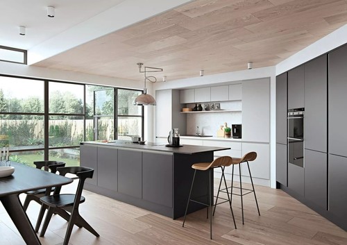 Graphite soft matt kitchen - graphite,