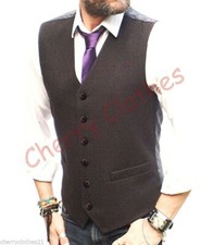 Mens Wool Blend Tweed Dark