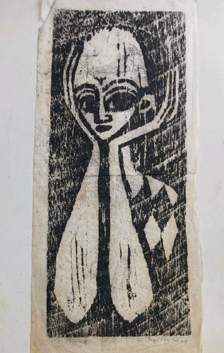 Woodcut portrait maj - woodcut,