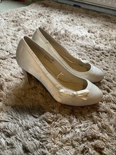 Size 4 Debut Heels Ivory Satin