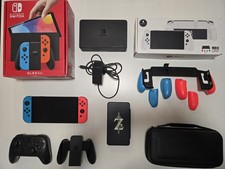 Nintendo Switch OLED Bundle Console, Pro Controller, SD Card, NeoGrip and Case.