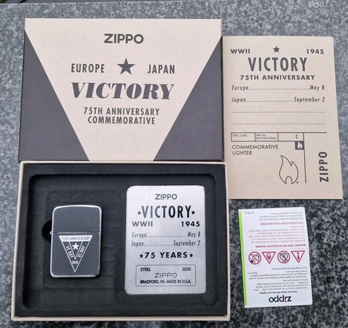 Zippo wwii black crackle 75th - zippo,,